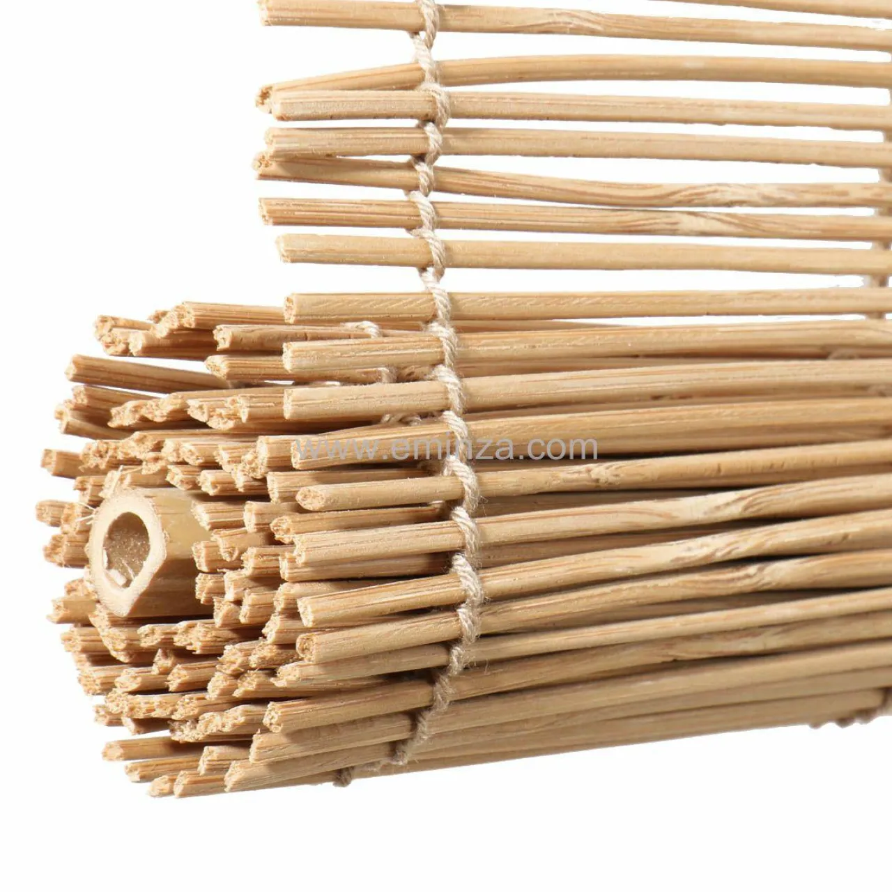 LUANCE Store enrouleur à baguettes (90 x 180 cm) Bambou Naturel Sable Hot