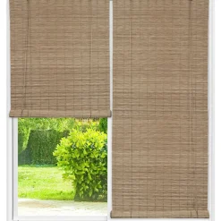 LUANCE Store enrouleur extérieur effet rotin (200 x 200 cm) Tanoa Beige Hot