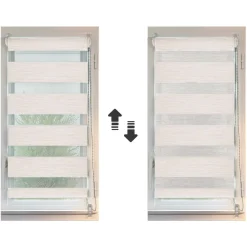 LUANCE Store enrouleur Jour / Nuit (90 x 250 cm) Beige chiné Discount