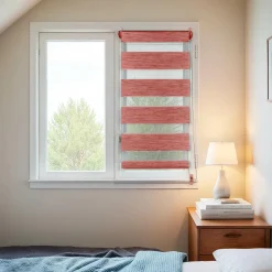 LUANCE Store enrouleur Jour / Nuit (45 x 90 cm) Terracotta Discount