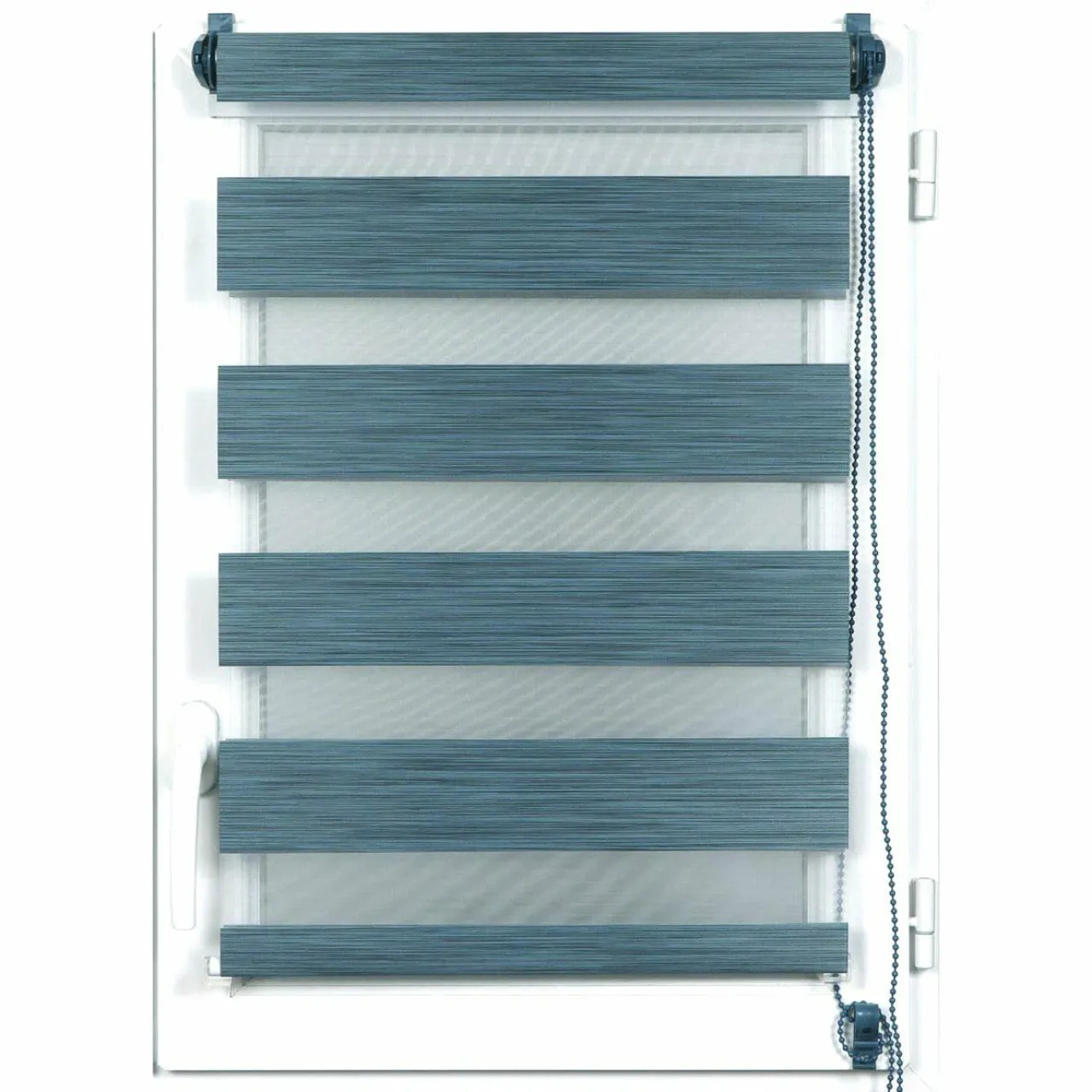 LUANCE Store enrouleur Jour / Nuit (60 x 180 cm) chiné Bleu Discount