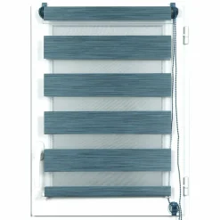 LUANCE Store enrouleur Jour / Nuit (75 x 180 cm) Bleu Online