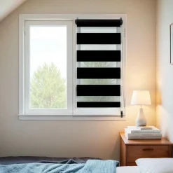 LUANCE Store enrouleur Jour / Nuit (60 x 90 cm) Noir Outlet