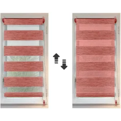 LUANCE Store enrouleur Jour / Nuit (60 x 90 cm) Terracotta Sale