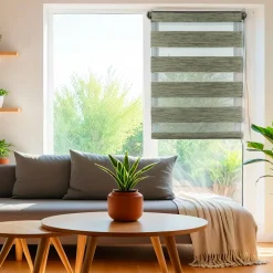 LUANCE Store enrouleur Jour / Nuit (75 x 180 cm) chiné Vert Online