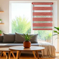 LUANCE Store enrouleur Jour / Nuit (60 x 180 cm) Terracotta Online