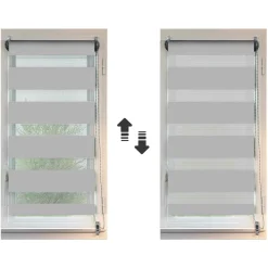 LUANCE Store enrouleur Jour / Nuit (45 x 90 cm) Gris clair Outlet