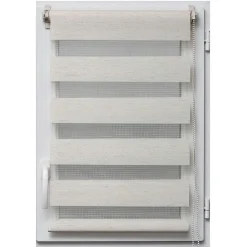 LUANCE Store enrouleur Jour / Nuit (60 x H90 cm) Beige chiné New