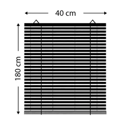 LUANCE Store enrouleur à lattes (40 x 180 cm) Bambou Chocolat Marron Clearance