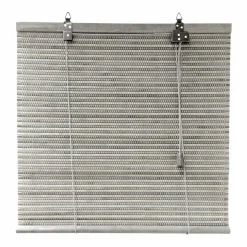LUANCE Store enrouleur à lattes (120 x 180 cm) Bambou Gris clair et Gris foncé Clearance