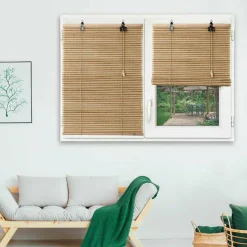 LUANCE Store enrouleur à lattes (120 x 180 cm) Bambou Beige Clearance