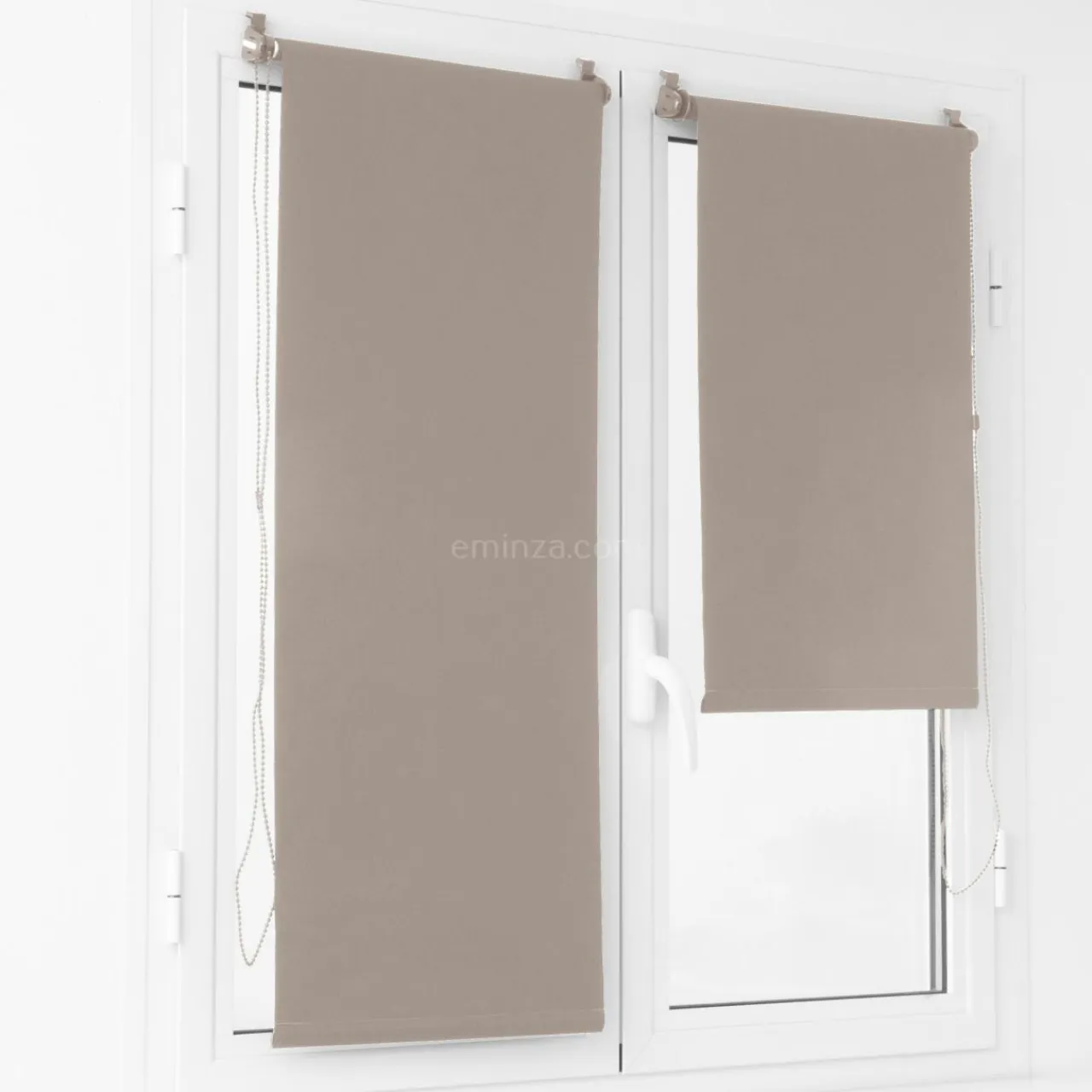 LUANCE Store enrouleur occultant Uni (90 x 180 cm) Beige Taupe Outlet