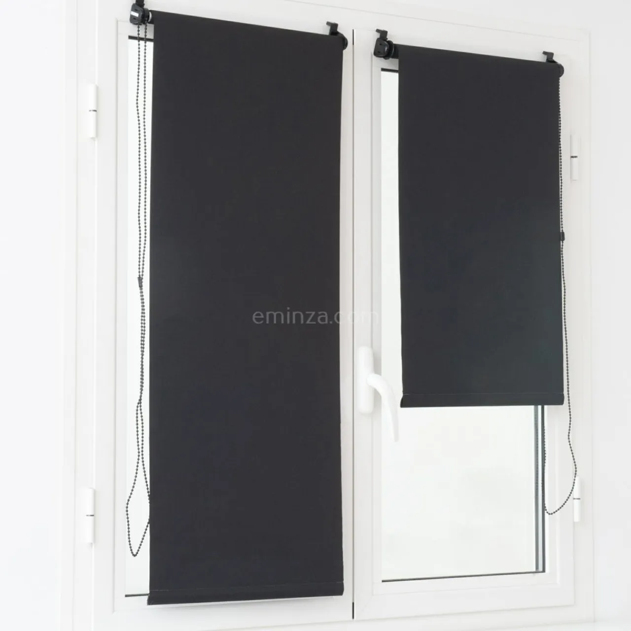 LUANCE Store enrouleur occultant (45 x 90 cm) Uni Noir Hot