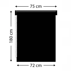 LUANCE Store enrouleur tamisant (75 x 180 cm) Pure béton Gris New