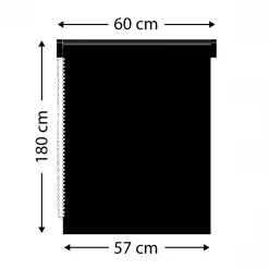 LUANCE Store enrouleur tamisant (60 x 180 cm) Uni Blanc New