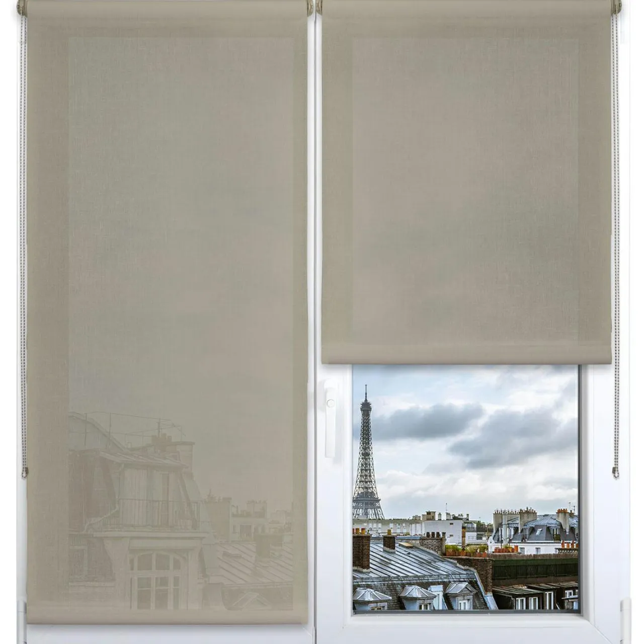 LUANCE Store enrouleur tamisant (45 x 180 cm) Pure Taupe Hot