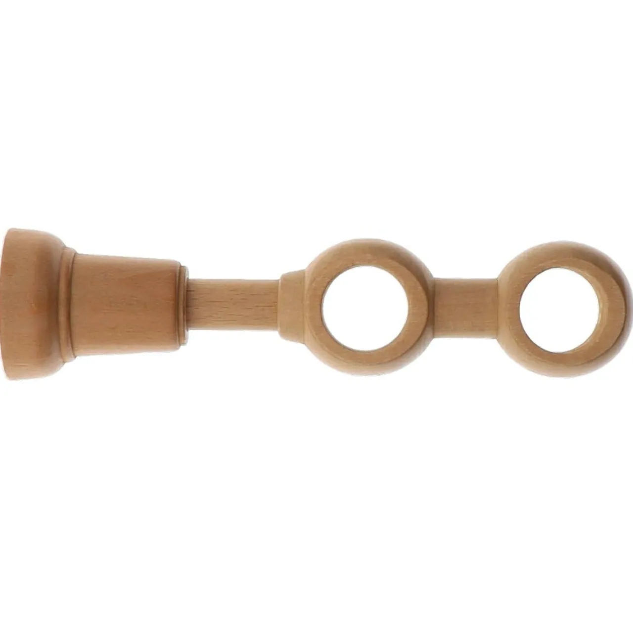 LUANCE Support tringle double fixe bois (L21.5 cm /D28 mm) Nils Vernis Beige Best