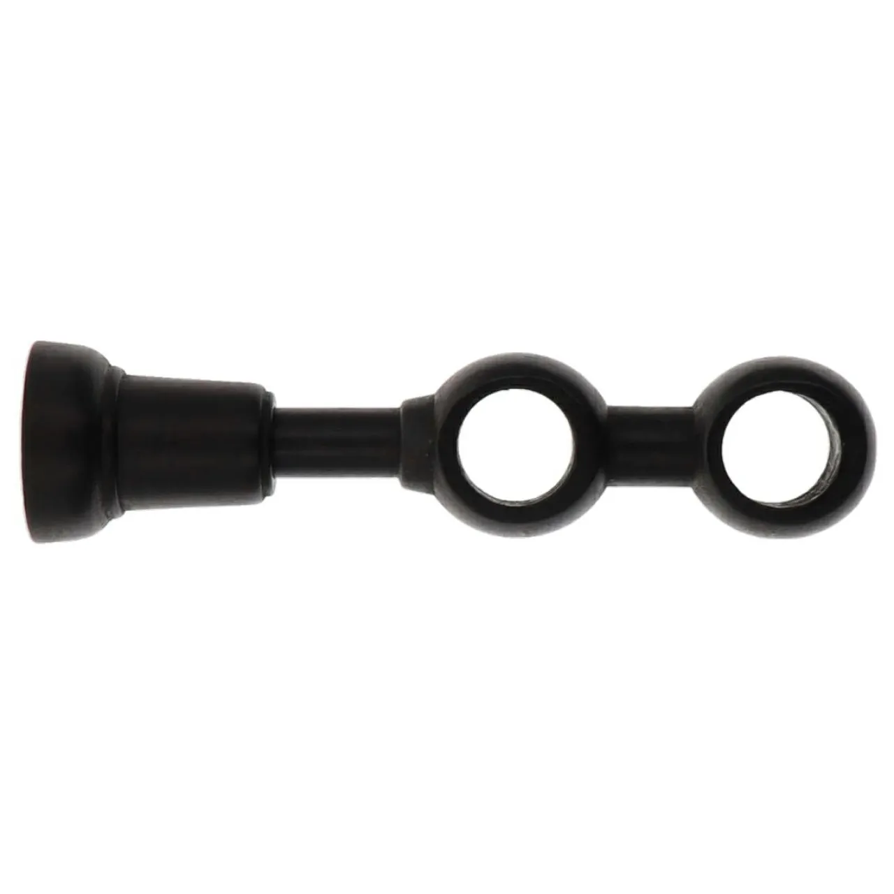 LUANCE Support tringle double fixe en bois (L21.5 cm/ D28) Nils mat Noir New