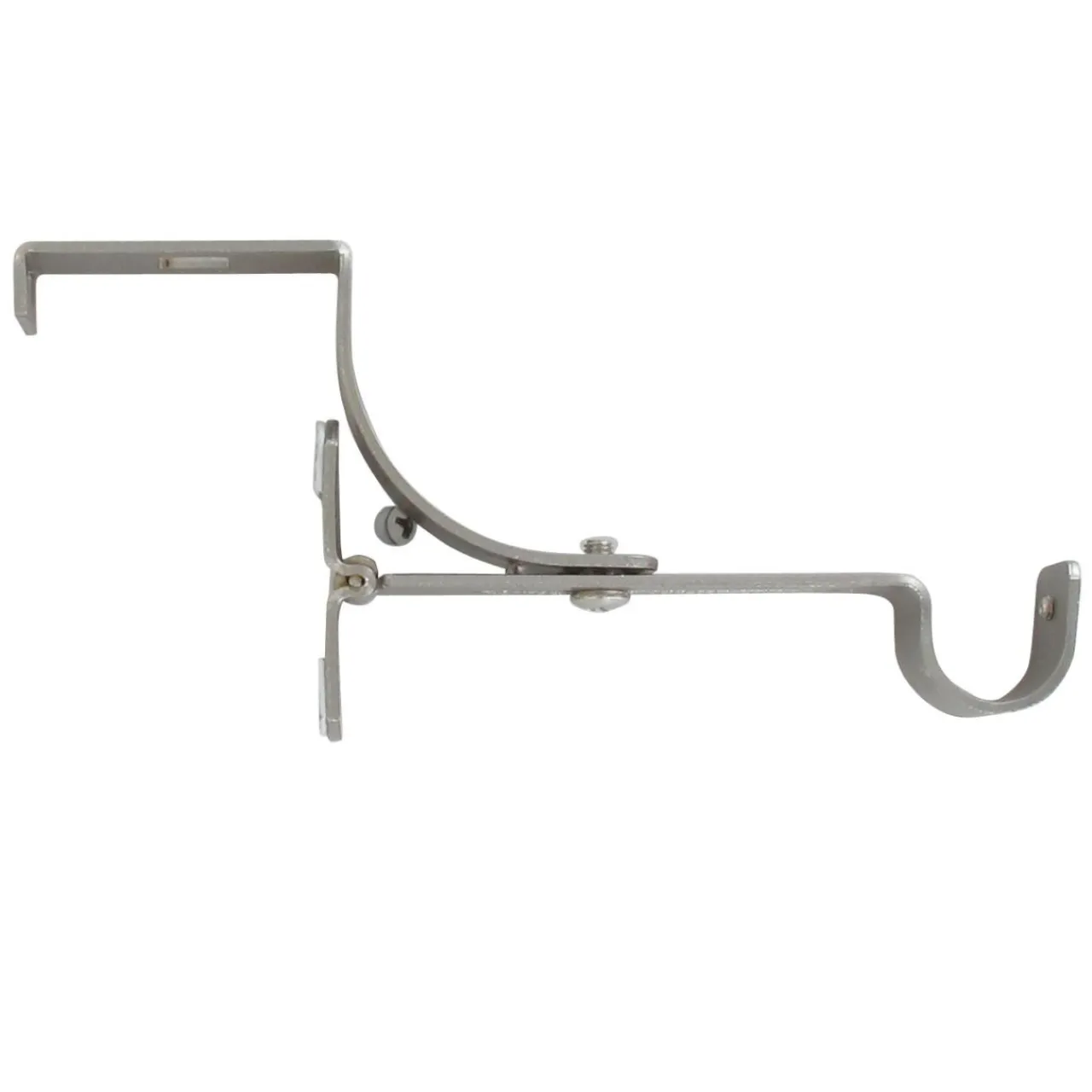 LUANCE Support à tringle pour caisson de volet roulant (L135 / D20 mm) mat Argent