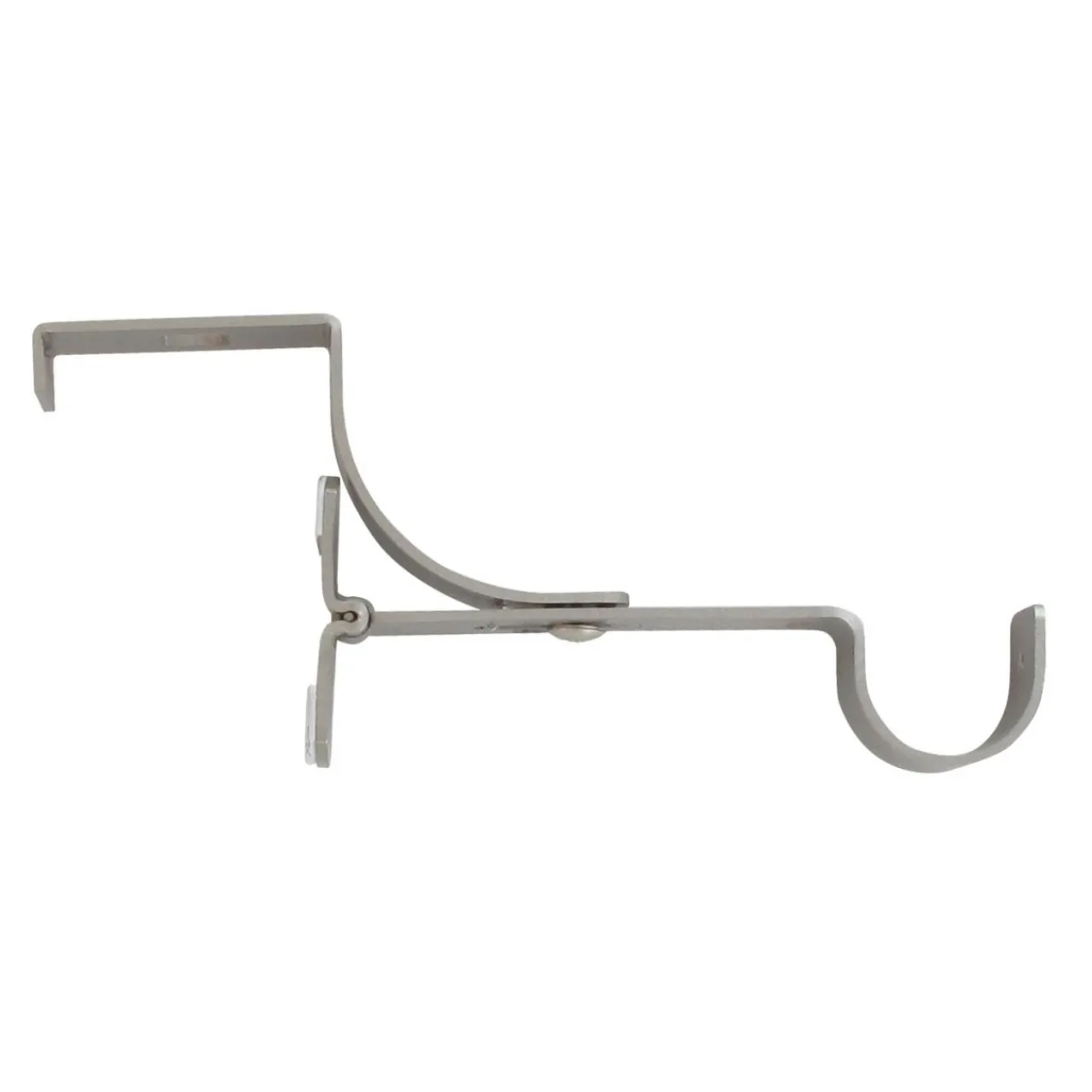 LUANCE Support à tringle pour caisson de volet roulant (L135 / D28 mm) mat Argent