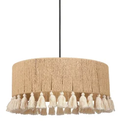 OSTARIA Suspension cercle à pompons et corde (D35 cm) Airo Naturel Outlet