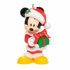 CHRISTMAS INSPIRATIONS Suspension de fête (H9 cm) Disney Mickey cadeau Rouge New