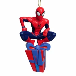 CHRISTMAS INSPIRATIONS Suspension de fête (H10 cm) Disney Spiderman Rouge Clearance