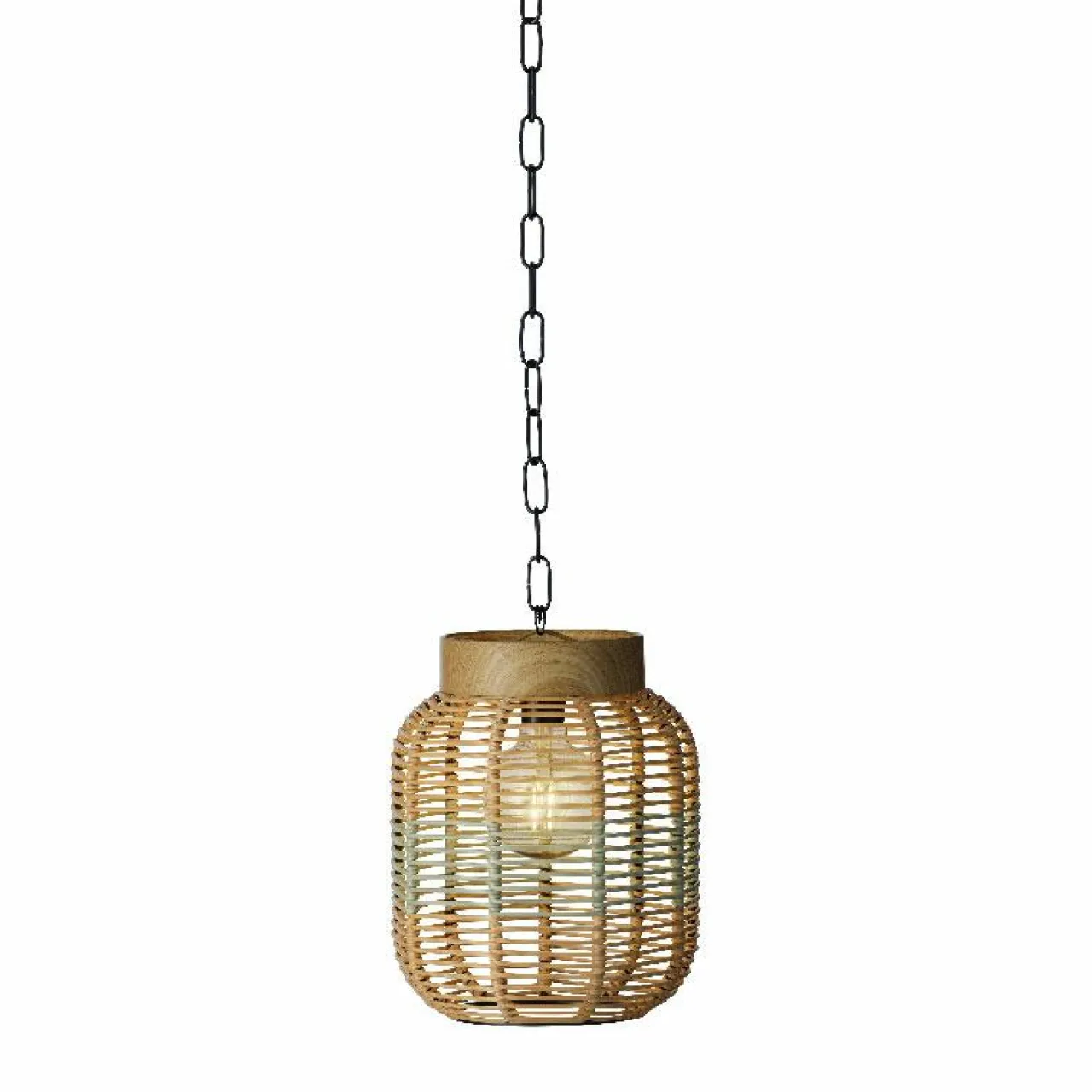 #N/A Suspension de jardin solaire résine tressée LED (D20 cm) Toscane Vert Best