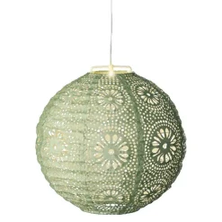 #N/A Suspension de jardin solaire (H23 cm) Lanterne ajourée e Vert Sale