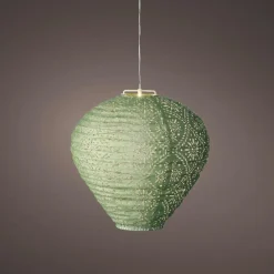 KAEMINGK Suspension de jardin solaire (H28 cm) Lanterne ajourée e Vert