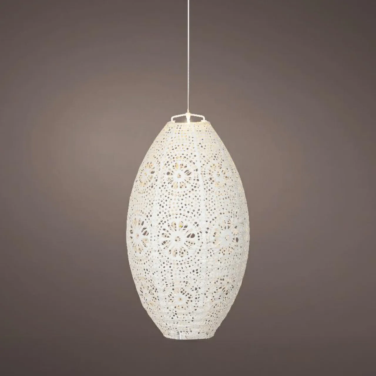 KAEMINGK Suspension de jardin solaire (H38 cm) Lanterne ajourée he Blanc Sale