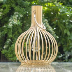 #N/A Suspension de jardin solaire LED (H40 cm) Bambou naturel Beige Online