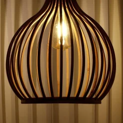 #N/A Suspension de jardin solaire LED (H40 cm) Bambou naturel Beige Online