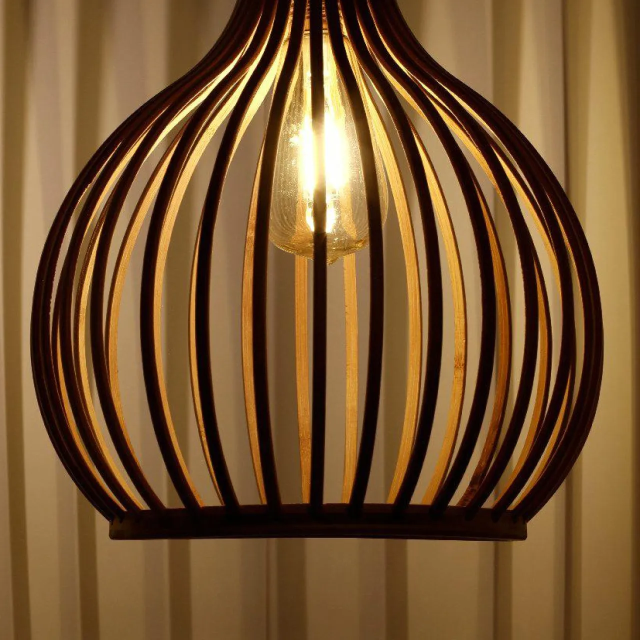 #N/A Suspension de jardin solaire LED (H40 cm) Bambou naturel Beige Online