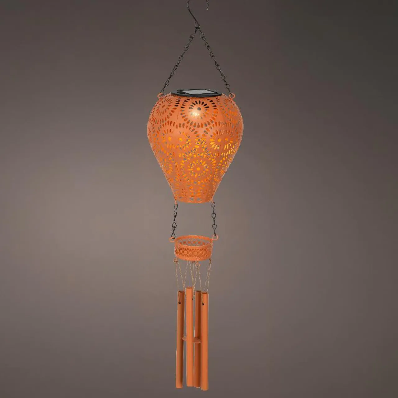 KAEMINGK Suspension de jardin solaire LED (H56 cm) Montgolfière Orange Outlet
