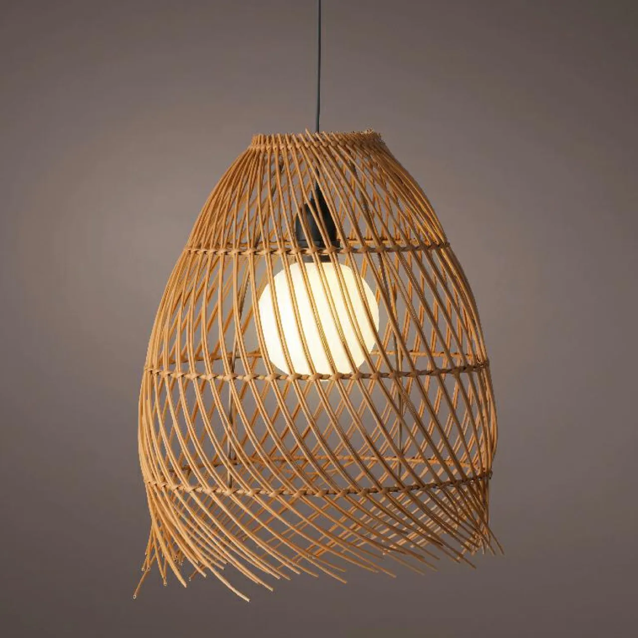 #N/A Suspension de jardin solaire LED (D28 cm) Tropical Marron Clearance