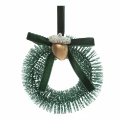 FEERIC LIGHTS Suspension de Noël (D10 cm) Jolie Couronne sapin Vert Best