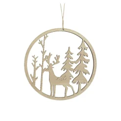 KAEMINGK Suspension de Noël (D30 cm) Nature originelle clair Bois Clearance