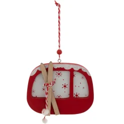 JJA Suspension de Noël en bois (H12,5 cm) Télécabine de Savoie Rouge Online
