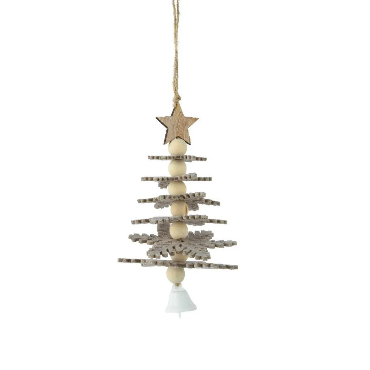 KAEMINGK Suspension de Noël en feutrine (H17 cm) Sapin enchanté Gris Discount