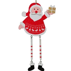 KAEMINGK Suspension de Noël en feutrine (H20 cm) Papa Santa Rouge New