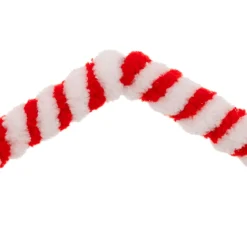 JJA Suspension de Noël en métal (D15 cm) Étoile sucre d'orge et blanc Rouge New