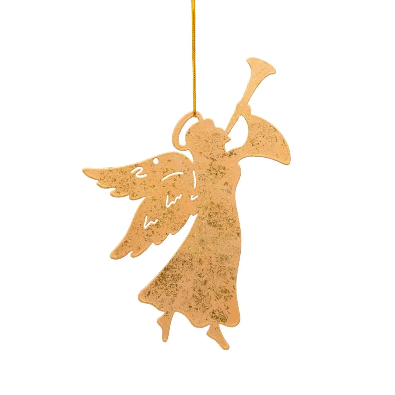 JJA Suspension de Noël en métal (H17 cm) Ange trompette Dé Or Outlet