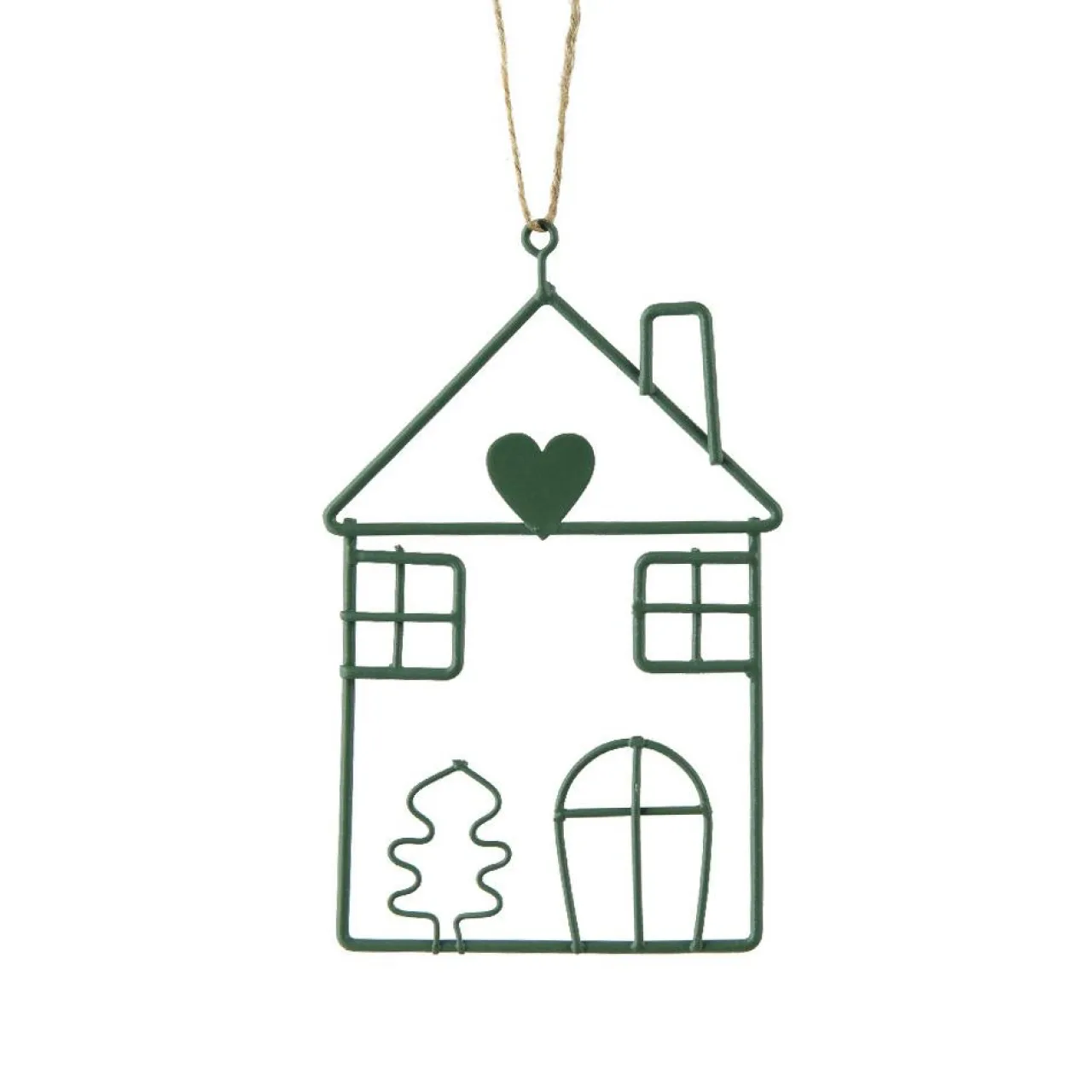 KAEMINGK Suspension de Noël en métal (H13 cm) Maison d'hiver clair Vert Sale