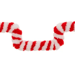 JJA Suspension de Noël en métal (H15 cm) Sapin sucre d'orge et blanc Rouge New