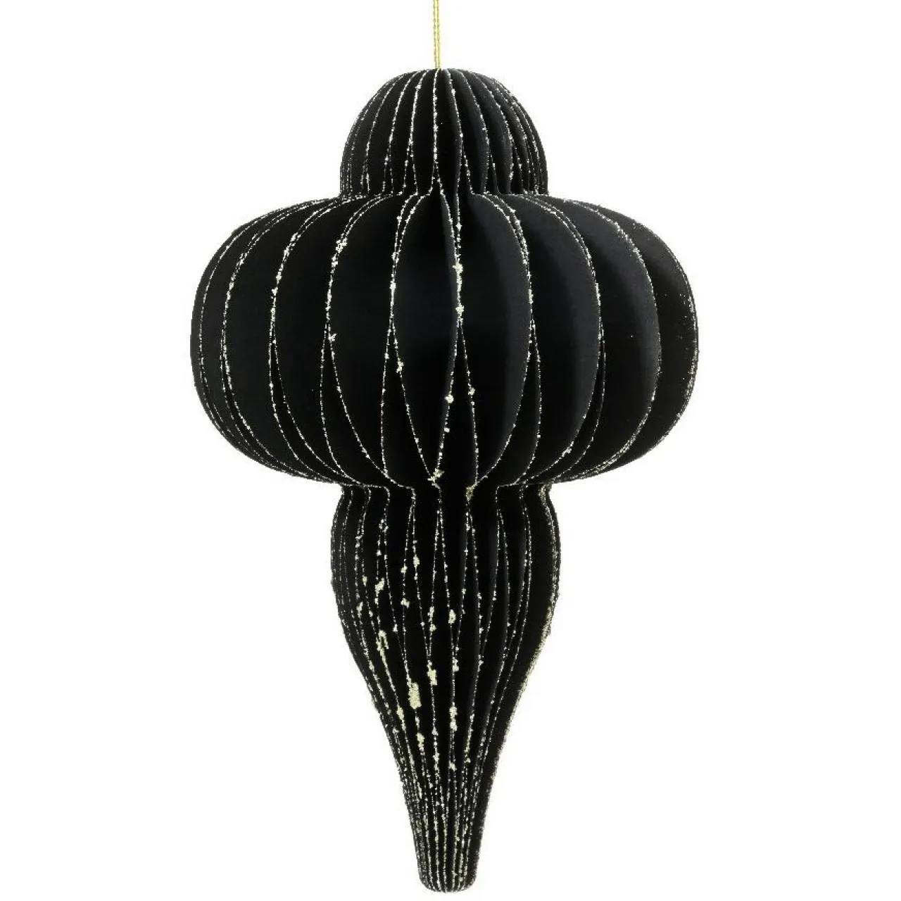 KAEMINGK Suspension de Noël en papier (H20 cm) fermeture Magnétique Noir Sale