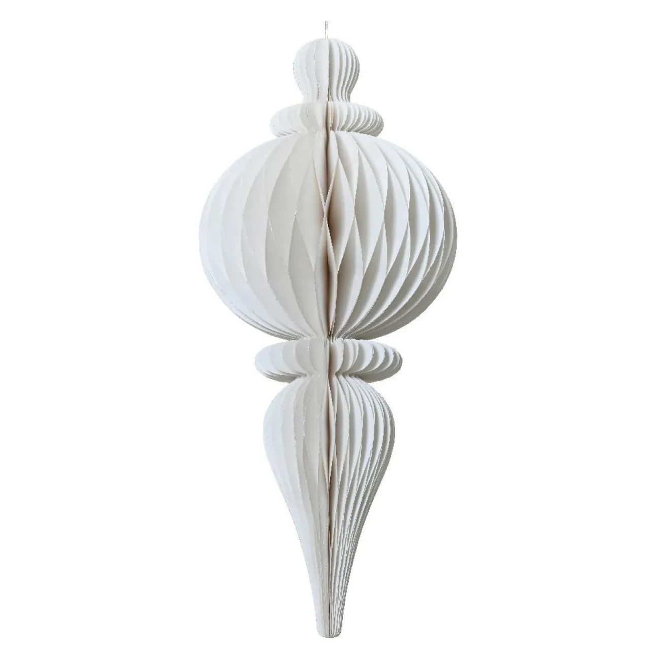 KAEMINGK Suspension de Noël en papier (H80 cm) fermeture Magnétique Blanc Best