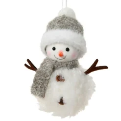 KAEMINGK Suspension de Noël (H13 cm) Bonhomme de neige Glacy Gris Best