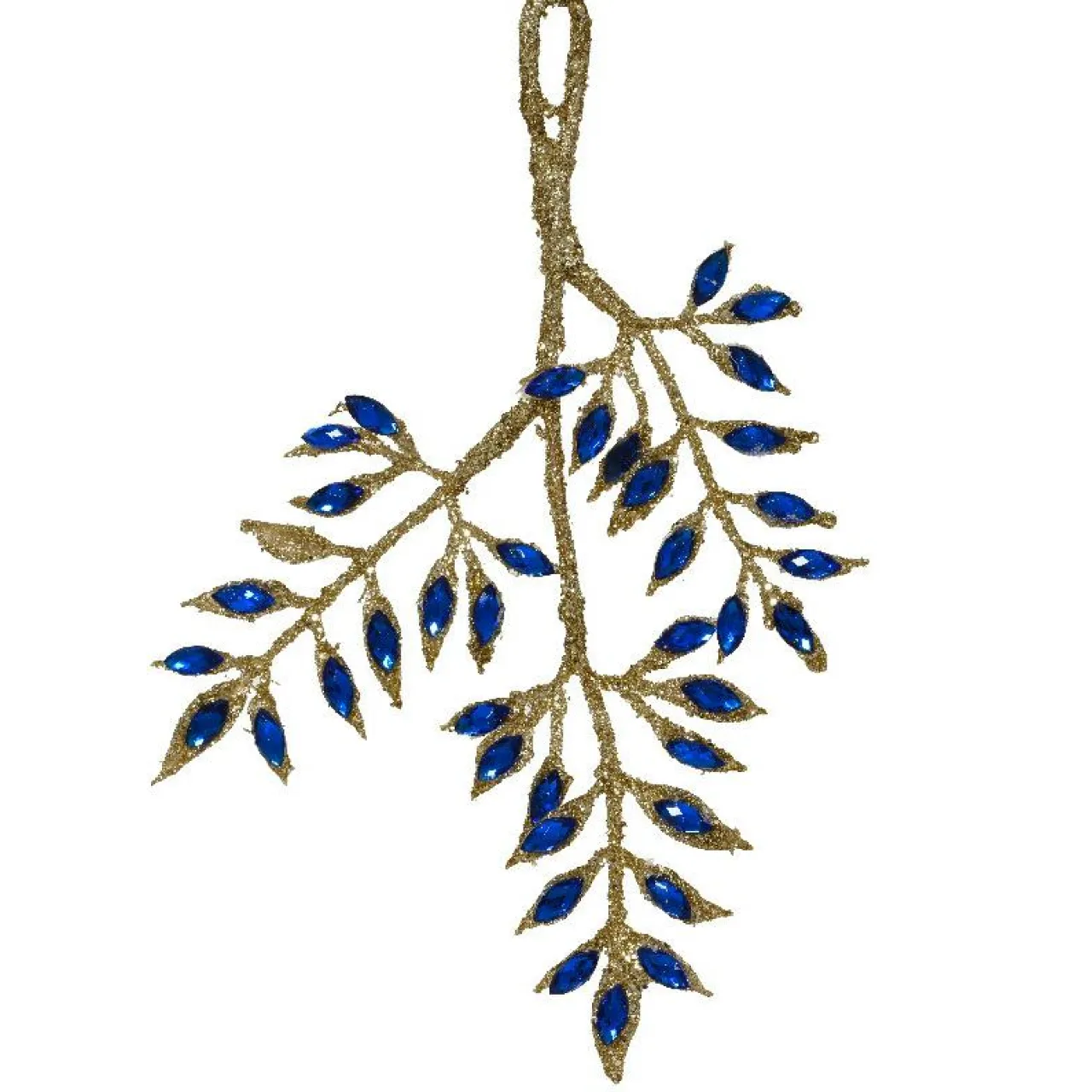 KAEMINGK Suspension de Noël (H24 cm) Branche diamant Bleu nuit Outlet