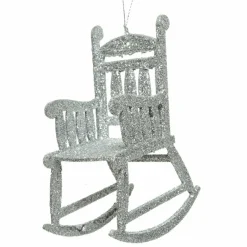 KAEMINGK Suspension de Noël (H11 cm) Chaise à bascule Argent New
